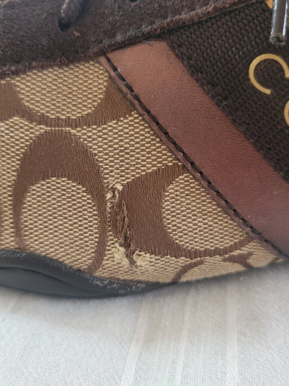 Classic Coach Jayme sneakers in the iconic khaki/brown signature canvas Sz 11 - Picture 7 of 9